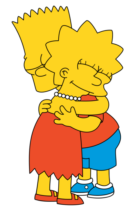 Lisa Simpson pretending to cry with an exaggerated trembling lip